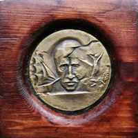 Медаль Александра Грина в настольном исполнении работы Эдуарда Хандюкова, аверс. 2024г