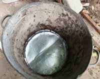 Замена дна выварки. Вид изнутри Замена дна выварки. Вид изнутри