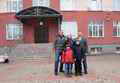 Фото около входа в школу. Максим Лях - слева.