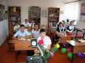 Девятый класс Нижнепоповской школы в своем классе. 1.09.2015г