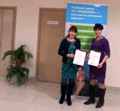 Ф.П. Бабичева и Г.М. Чумак с сертификатами участников конференции ИТО-2017