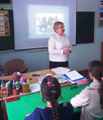 Библиотекарь В.Н. Бескровная проводит урок мужества в 5 классе. Февраль 2018г