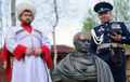 Бюст В.В. Путина в обличье римского императора Нерона, открытый казаками в Санкт-Петербурге