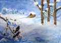 Образец рисунка на тему "Зима" учителя О.В. Генераловой, декабрь 2017г