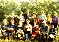 Коллектив школы на фоне яблонь школьного сада. 25 мая 1994г