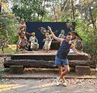 Музей под открытым небом. Инсталляция "Типичная индийская деренвня". Карвар, Индия, декабрь 2025г