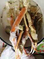 Варёно-мороженные конечности краба опилио размораживаются. Октябрь 2025г